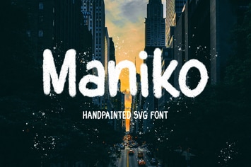 Maniko - Handpainted Svg Font