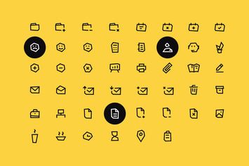 Office vector icon set