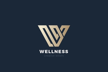 Letter W Logo design Luxury Corporate style