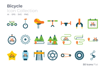 Bicycle Color Icon