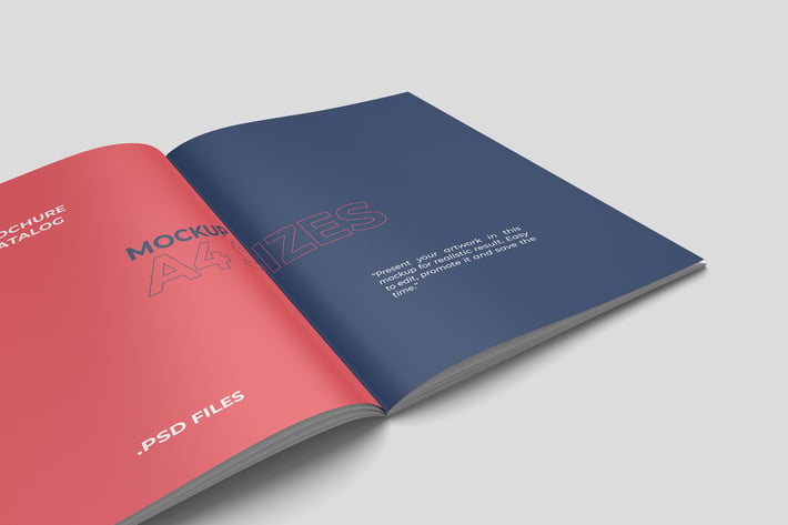 Closeup A4 Brochure Mockup
