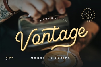 Vontage - Monoline Typeface
