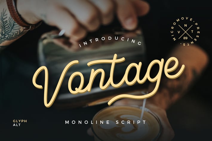 Vontage - Monoline Typeface