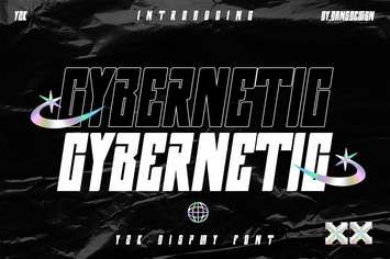 CYBERNETIC futuristic Y2k Cyberpunk Font