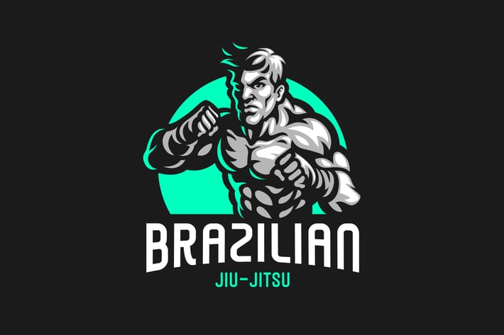 Brazilian Jiu jitsu Logo Template