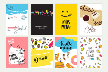 Set of menu and brochure design templates