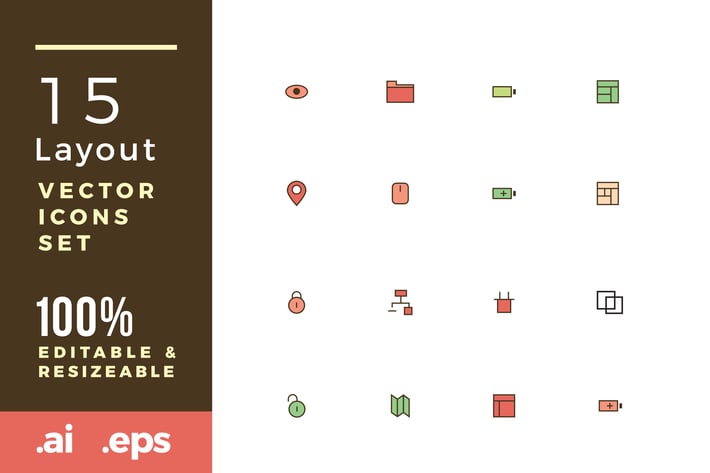 15 Layout vector icons