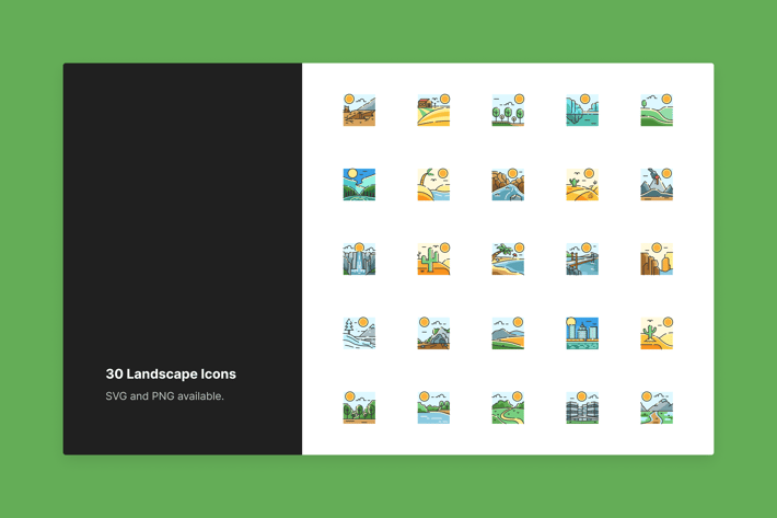 Landscape Color Icons