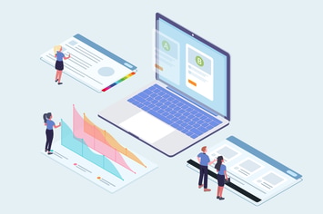 Marketing - CRM Platform Isometric Illustration