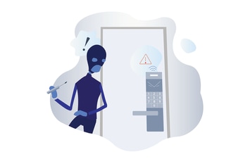 Smarthome Anti-theft lock Illustration