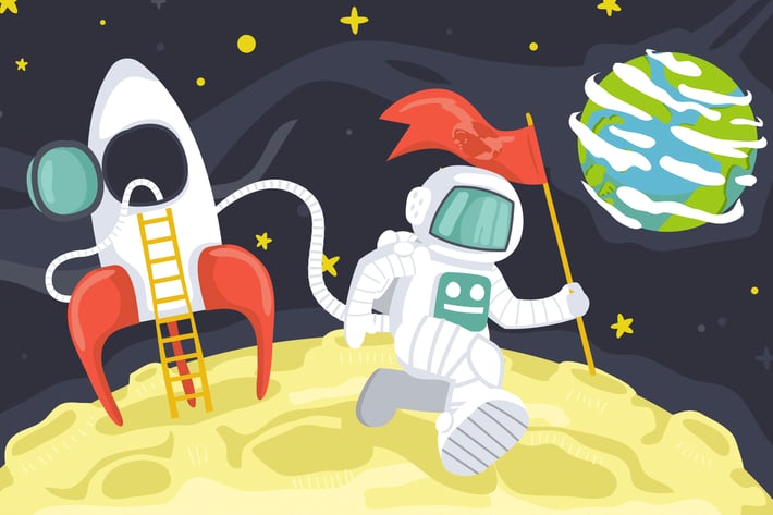 Astronaut Space Illustration