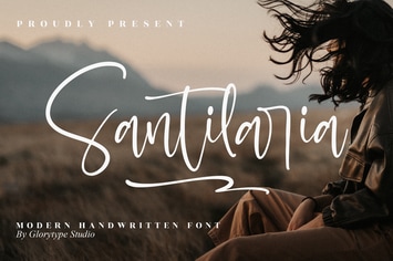 Santilaria Modern Handwritten Font