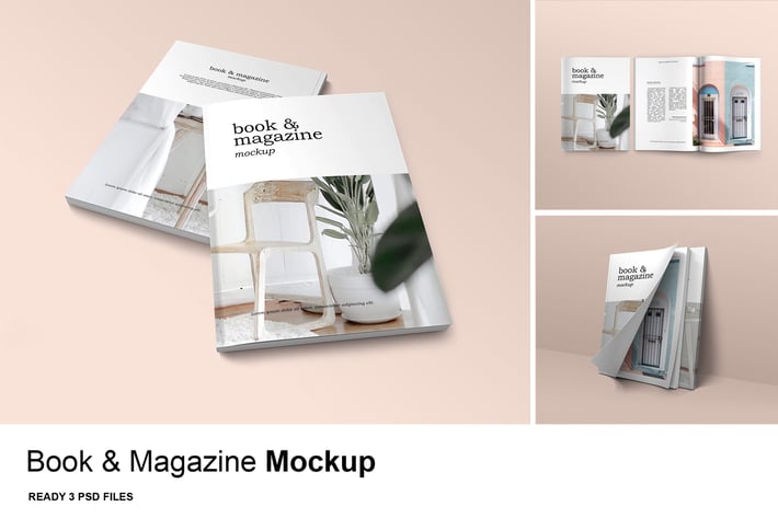 3 Psd Book & Magazine - Mockup Vol. 3