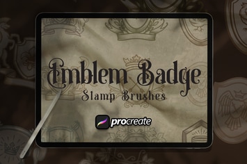 Emblem Badge Heraldic Brush Stamp Procreate 