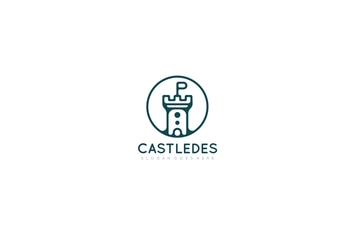 Castledes Castle Logo Design