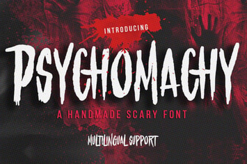 Psychomachy - Handmade Scary Font