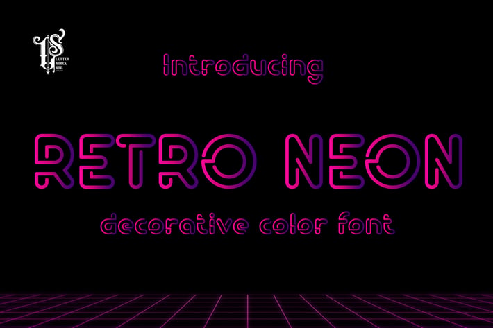 Retro Neon – Opentype SVG Color Font