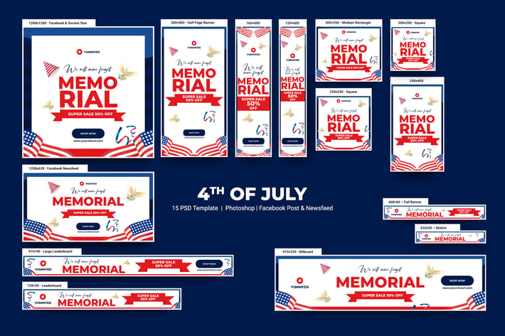 4th of July Banners Ad