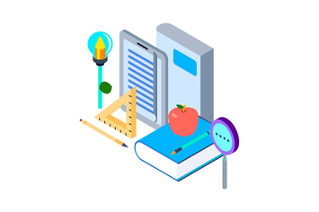 Study and Learning Isometric Illustration