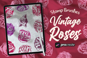 Vintage Roses Brush Stamp