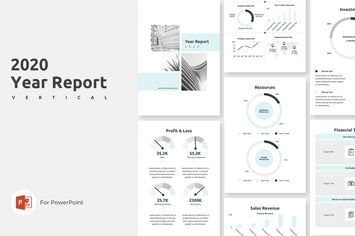 2020 Year Report Vertical PowerPoint 