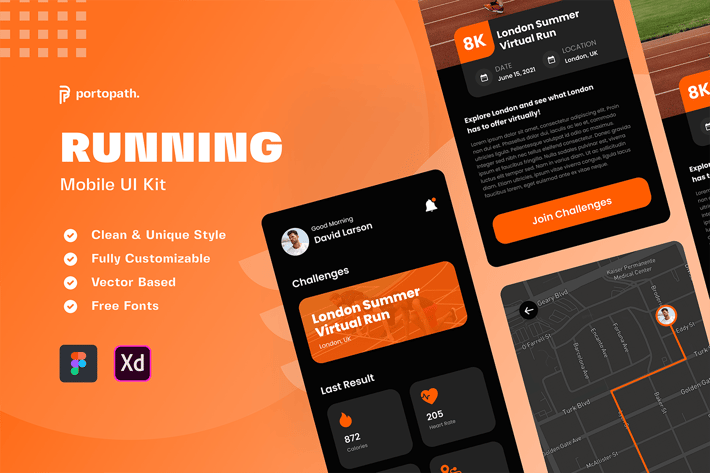 Running App - Mobile Kit
