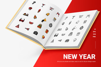 Happy Newyear - Icons