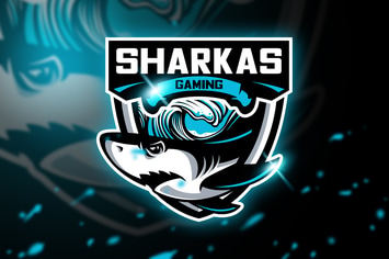 Sharkas Gaming - Mascot & Esport logo