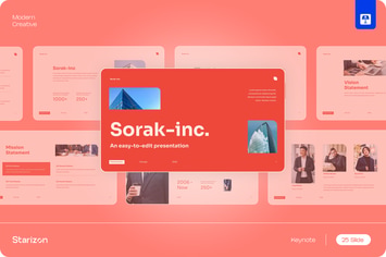 Orange Minimalist Sorak Pitch-Deck • 001