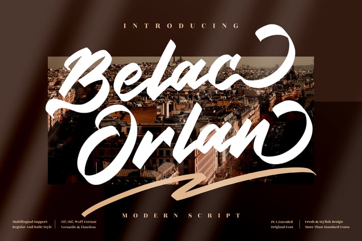 Belac Orlan Modern Brush Font