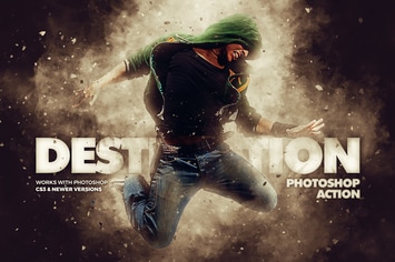 Destruction Photoshop Action - Explosion Effect