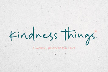 Kindness Things - A Casual Handwritten Font