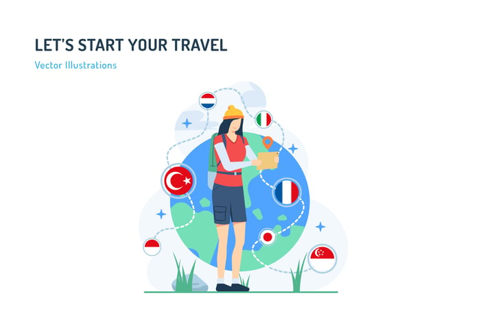 Let’s Start Your Travel - Travel Illustration