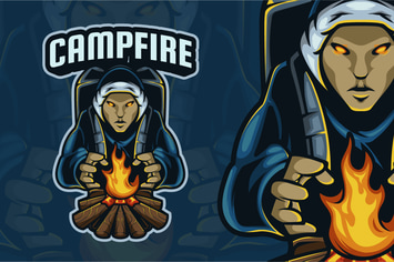 Campfire Mascot Logo