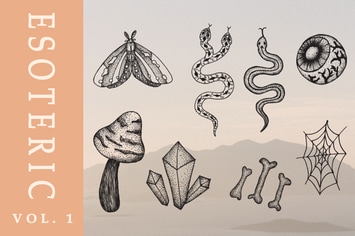 Esoteric hand drawn illustration vol. 1