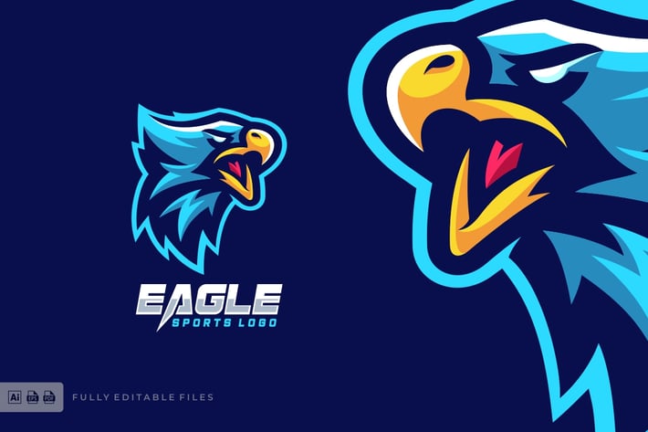 Eagle Head Sports and E-sports Style Logo