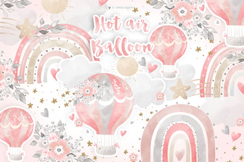 Hot Air Balloon design Girl