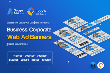 Business, Corporate Banner Ad - GWD & PSD
