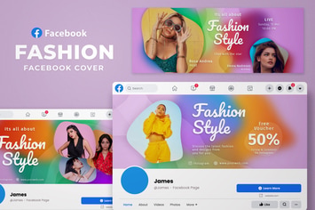 Facebook Cover Gradient Blur -  Fashion Fans Page