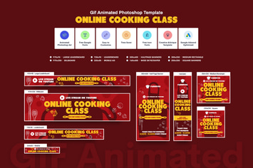 GIF Banners - Online Cooking Class Banners Ad