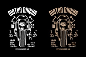 Motorcycle Riders T shirt Design Template
