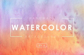 Handmade Watercolor Backgrounds Vol.12