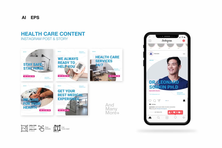 Edelweis Medical Health Instagram Template