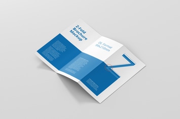 DL Z-Fold Brochure Mockup - 99x210mm