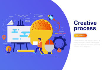 Creative Process Modern Flat Concept