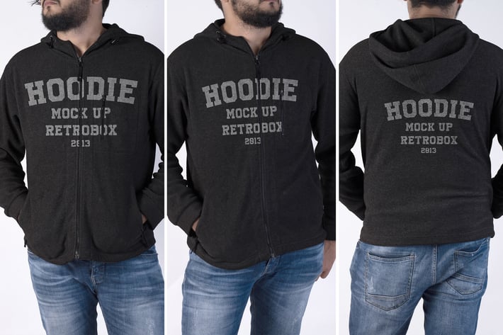Dark Gray Hoodie Mock Up