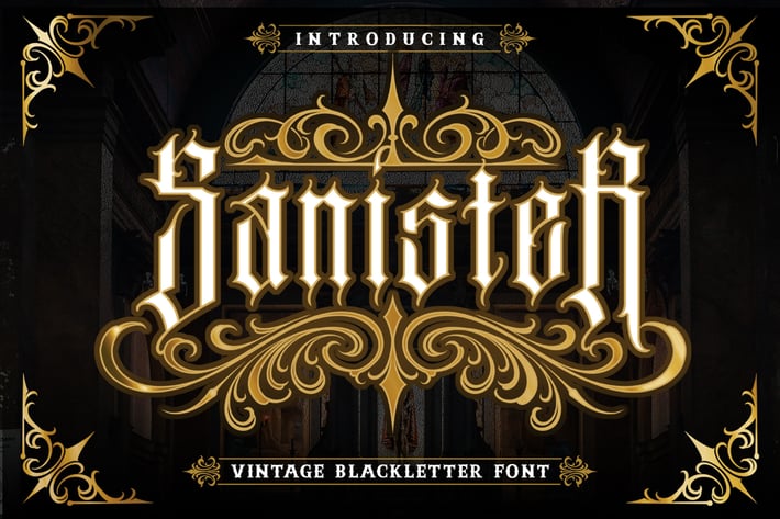 Sanister Modern Blackletter Font