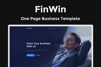FinWin - One Page Business Finance Template 