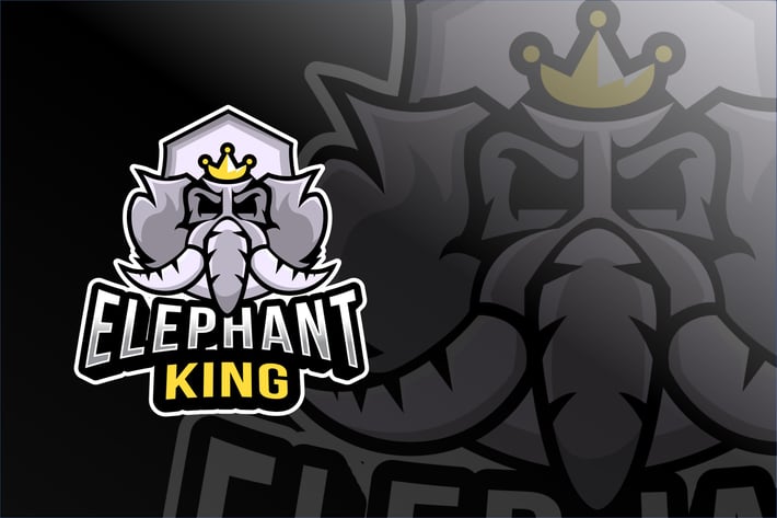 Elephant King Esport Logo Template