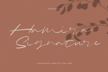 Hamira Signature Font Logotype Brush 